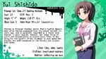 Yui Shishido's personal data (English)