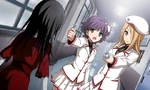 Ran and Azusa Takai trying to purify Sachiko Shinozaki