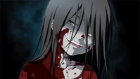 Sachiko covered in blood