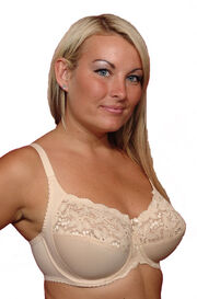 Berdita Stretch Lace Underwire Bra Beige