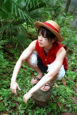 Cosplay Monkey D. Luffy New world female version. One piece