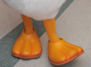 Donald’s costume feet.
