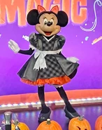 Minnie in her Halloween outfit