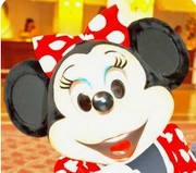 The performers eyes are visible via a flash photo into the sun glass type eyes