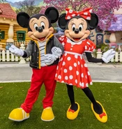 Mickey Mouse and Minnie Mouse in Mickey's Toontown