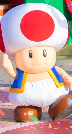 Mascot Toad, mushroom from the video game Mario Sizes L (175-180CM)