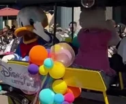Donald & Daisy in their Disney Jr. cavalcades in 2024