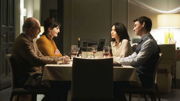 Clare-Peter-Quayle-and-Roland-Fancher-dinner-Counterpart-STARZ-Season-2-Episode-01-inside-out