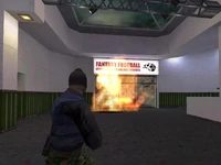 Взрыв гранаты в начале миссии на карте Stadium