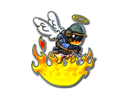 Csgo sticker in the fire foil