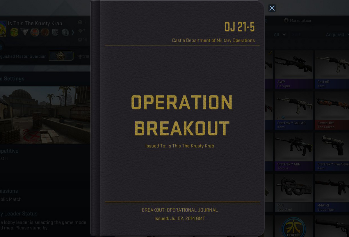 Operation breakout weapon