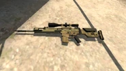 SCAR-20, выкинутая на землю