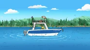 Bill's boat in the lake