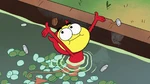 Devil tossing coins