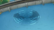 Whirlpool next to a dam