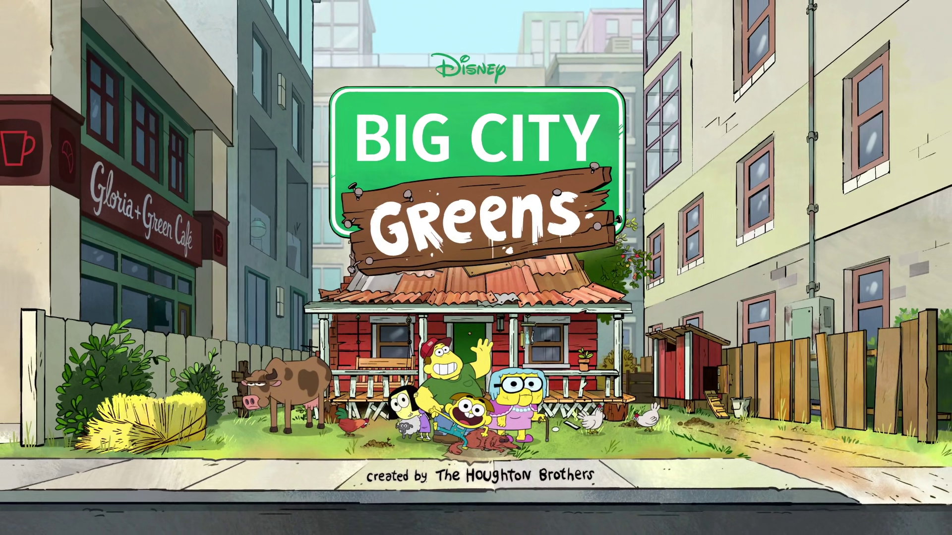 This is big city. Семейка Грин в городе. Семейка Грин в городе дом. Big City Greens.