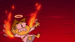 Angel with burning wings