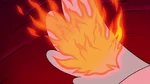 Angel's wings catching fire