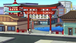 Tilly enters Little Tokyo