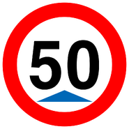 Sign speedminimum 50