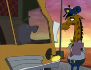 The Giraffe as a security guard