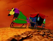 Rat and Weasel delivering the Mattress to the Bagge Farmhouse