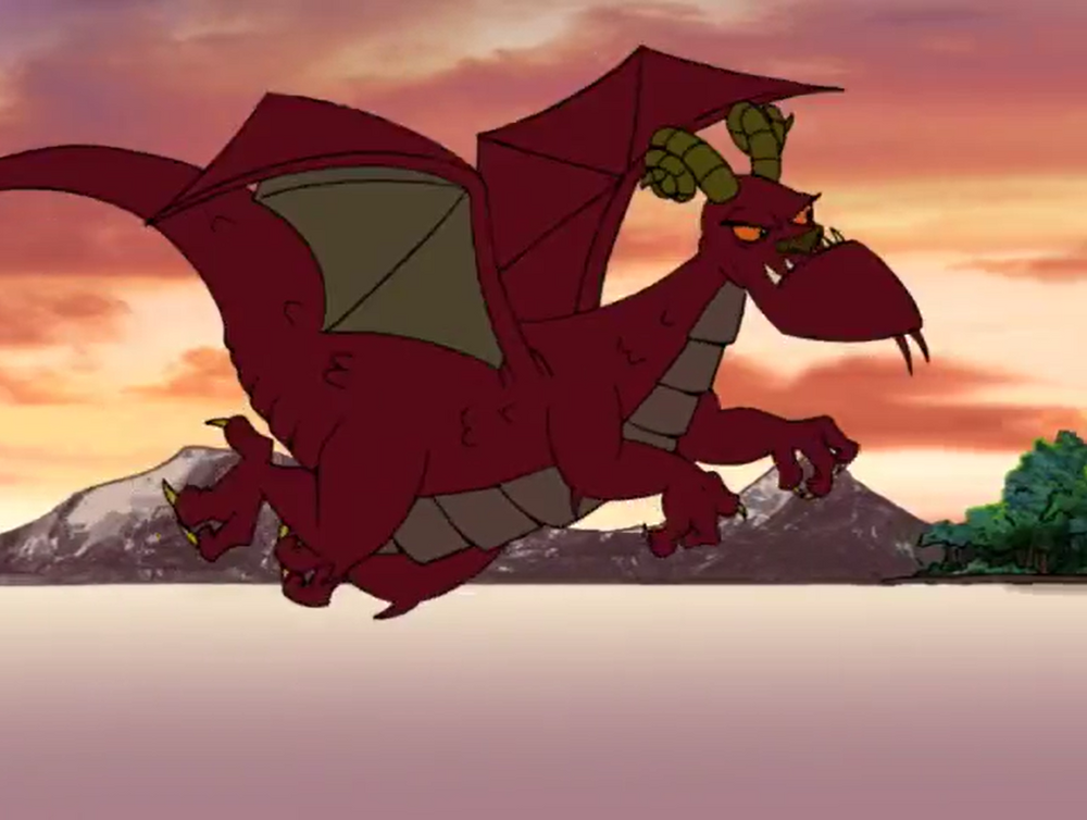 animated flying dragon