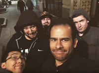 Brett with some of the other members of Cow Chop.