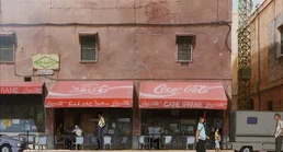 Café with Coca-Cola marquee