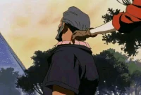 Faye demonstrating female strength