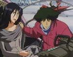 Spike helps Gren into his MONO Ship.