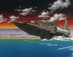 The Bebop performs a water landing.