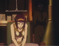 Faye at Gren's apartment.