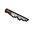 Broken metal machete