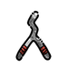 Broken metal dowsing rod