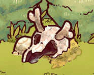 A horned skull