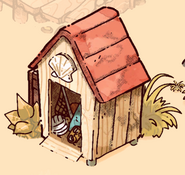 Equipment shed on the beach