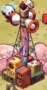Tower of speakers