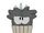 Black Puffle Cupcake