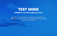 CPR2020 Alpha Test Mode screen