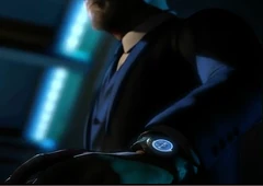 The Director at a press conference in Crackdown 2's introduction cinematic