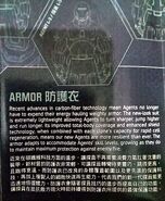 The Agent's armor and healing factor as indicated in the Crackdown 2 manual.
