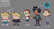Horse Girls character designs for Craig Before the Creek