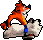 Sprite de Crash montando a Polar en Fusion