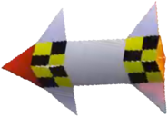 Modelo 3D de un misil de Nitrous Oxide en Crash Bash.