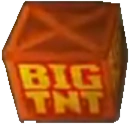 Una gran caja de TNT en Crash Bandicoot.