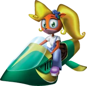 Coco vesiskootterin selässä