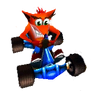 Crash en su kart en CTR