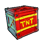 El icono jugable de la skin de caja TNT de la Caja de Punto de Control