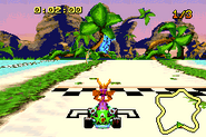 Inferno Island in the Game Boy Advance version of Crash Nitro Kart